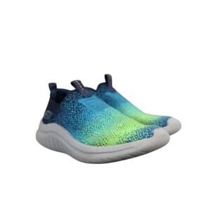 Skechers Shoes Kids 11 Sneakers Athletic Slip On Ultra Flex 2.0 Memory Foam Blue